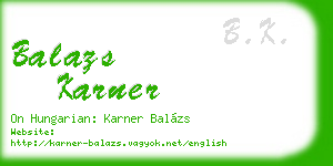 balazs karner business card