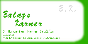 balazs karner business card